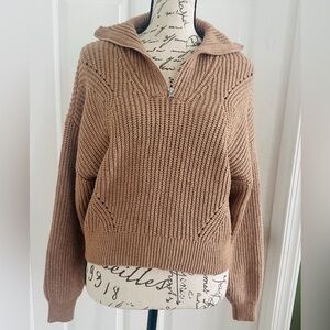 Cozy Brown Cowl Neck Sweater